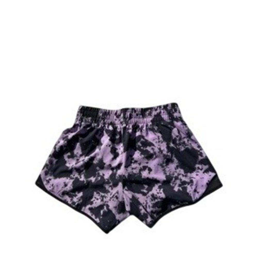 Athletic Works Girls Purple Black Marble Tie Dye Running Shorts Size L 10-12